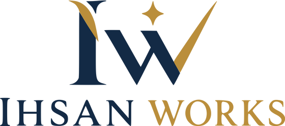 Logo IhsanWorks, agensi digital Malaysia